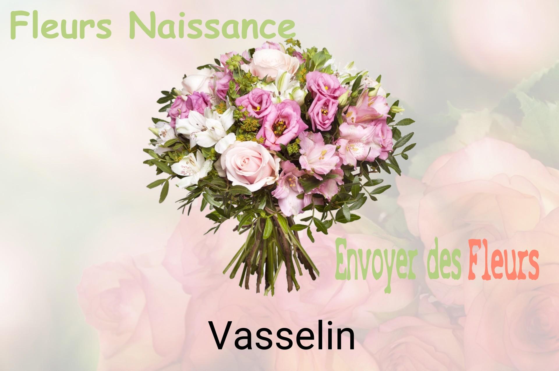 Bouquet de fleurs de naissance livré à Vasselin